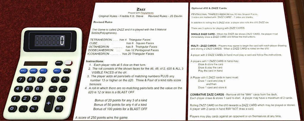 ZAZZ Revised Rules on Tabletop Simulator