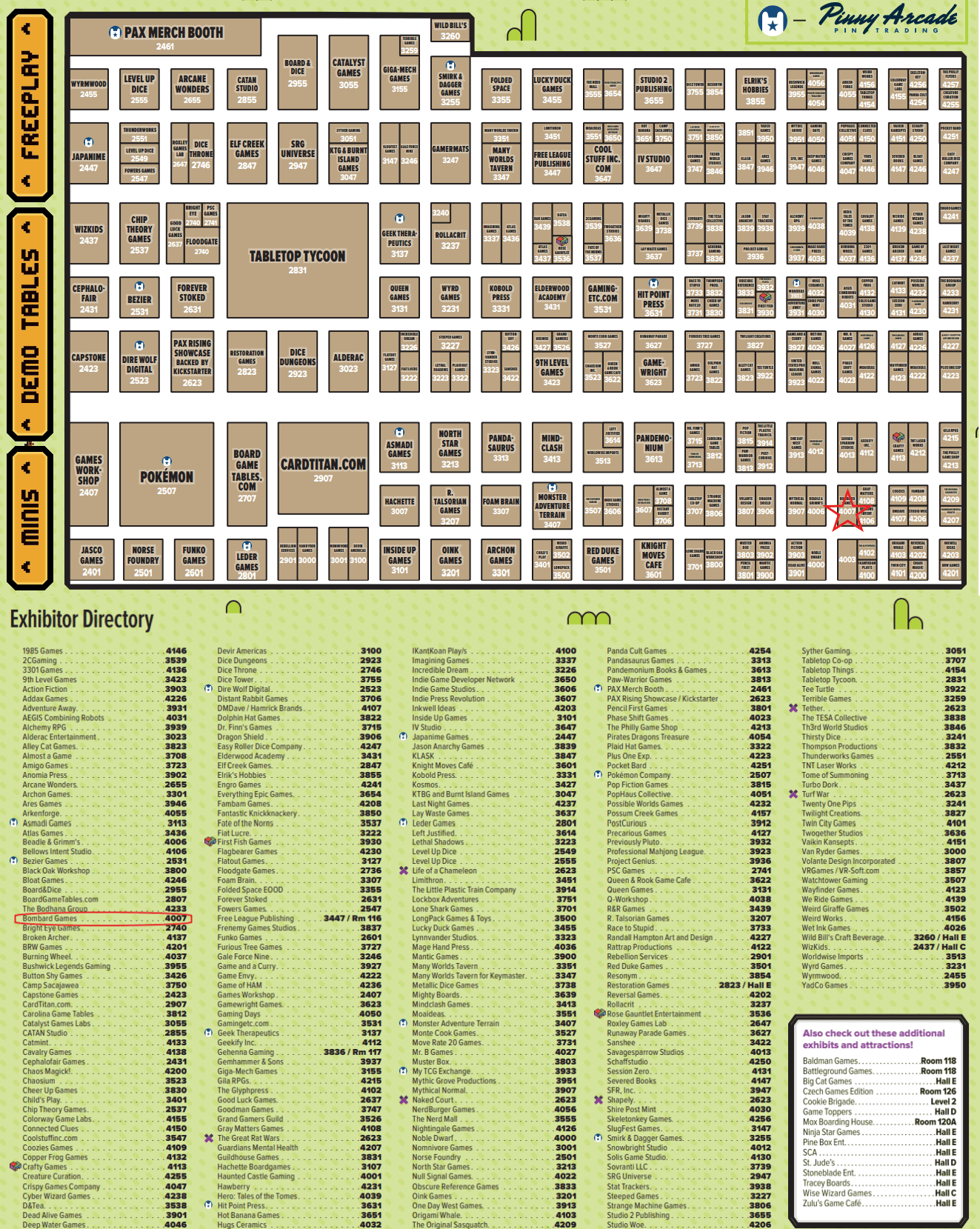 Pax Unplugged 2022 Map & Exhibitor Directory